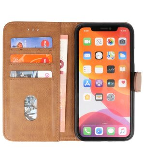 Bookstyle Wallet Cases Hoes voor iPhone 11 Pro Bruin