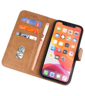 Bookstyle Wallet Cases Hoes voor iPhone 11 Pro Bruin