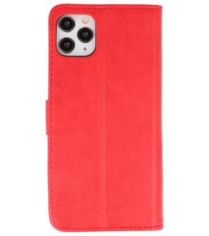 Bookstyle Wallet Cases Hoes voor iPhone 11 Pro Rood