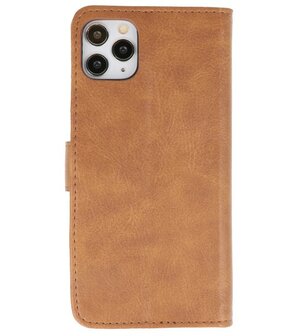 Bookstyle Wallet Cases Hoes voor iPhone 11 Pro Max Bruin