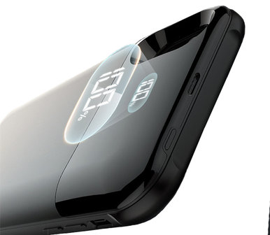 Battery Power Bank + Back Case voor iPhone Xs Max Zwart