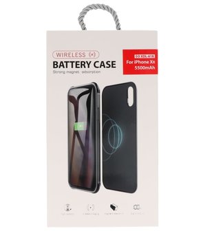 Battery Power Bank + Back Case voor iPhone XR Zwart