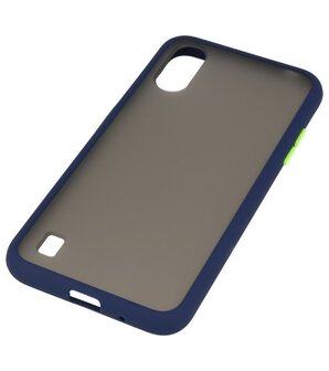 Kleurcombinatie Hard Case voor Samsung Galaxy A01 Blauw