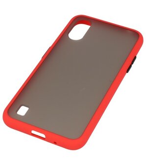 Kleurcombinatie Hard Case voor Samsung Galaxy A01 Rood