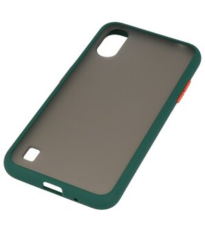 Kleurcombinatie Hard Case voor Samsung Galaxy A01 Donker Groen