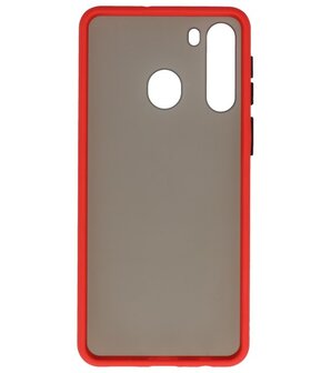 Kleurcombinatie Hard Case voor Samsung Galaxy A21 Rood