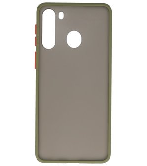 Kleurcombinatie Hard Case voor Samsung Galaxy A21 Groen