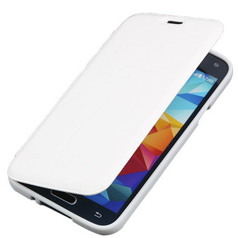 Bestcases Wit TPU Book Case Flip Cover Motief Hoesje voor Samsung Galaxy S5