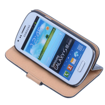 Bestcases Vintage Zwart Book Cover Hoesje voor Samsung Galaxy S3 Mini i8190