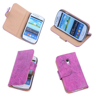 Bestcases Vintage Pink Book Cover Samsung Galaxy S3 Mini i8190