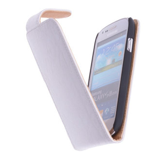 Bestcases Vintage Creme Flipcase Hoesje voor Samsung Galaxy S3 Mini i8190