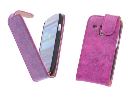 Bestcases Vintage Pink Flipcase Samsung Galaxy S3 Mini i8190