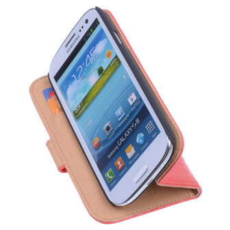 Bestcases Vintage Oranje Book Cover Hoesje voor Samsung Galaxy S3 i9300