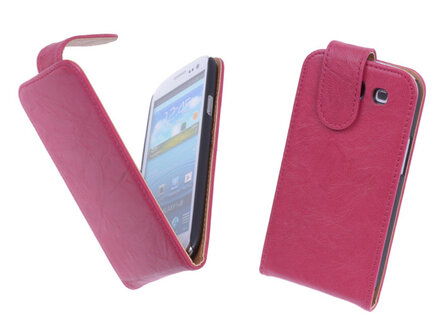 BestCases Luxe Kreukelleer Flipcase Hoesje Samsung Galaxy S3 Roze