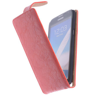 Bestcases Vintage Oranje Flipcase Samsung Galaxy Note 2 N7100