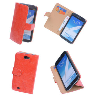 Bestcases Vintage Oranje Book Cover Samsung Galaxy Note 2