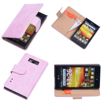 Bestcases Vintage LightPink Book Cover LG Optimus L7 P700