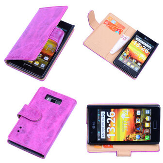 Bestcases Vintage Pink Book Cover LG Optimus L7 P700