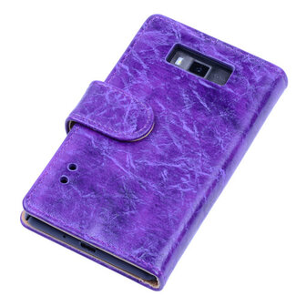 Bestcases Vintage Lila Book Cover Hoesje voor LG Optimus L7 P700