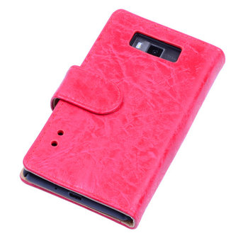 Bestcases Vintage Rood Book Cover Hoesje voor LG Optimus L7 P700