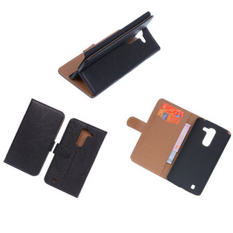 BestCases Zwart Luxe Echt Lederen Booktype Hoesje LG G Pro 2