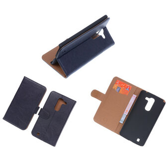 BestCases Navy Blue Luxe Echt Lederen Booktype Hoesje LG G Pro 2