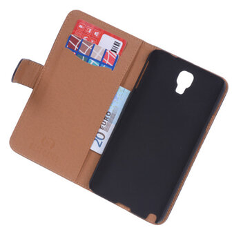 BestCases Navy Blue Echt Leer Booktype Hoesje voor Samsung Galaxy Note 3 Neo