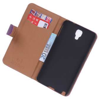 BestCases Lila Echt Leer Booktype Hoesje voor Samsung Galaxy Note 3 Neo