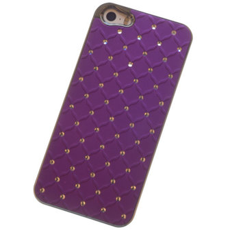 Backcover Purple Met Strass-Steentjes Hoesje voor Apple iPhone 5 / 5s