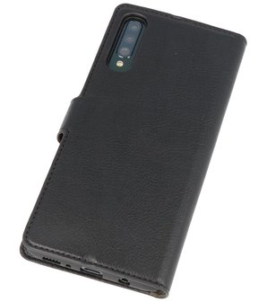 Luxe Portemonnee Hoesje voor Samsung Galaxy A70 Zwart