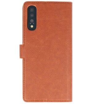 Luxe Portemonnee Hoesje voor Samsung Galaxy A70 Bruin