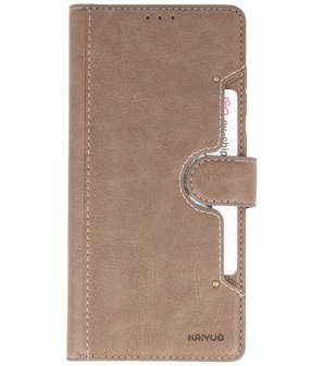 Luxe Portemonnee Hoesje voor Samsung Galaxy A70 Grijs