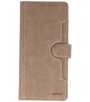 Luxe Portemonnee Hoesje voor Samsung Galaxy A70 Grijs