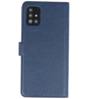 Luxe Portemonnee Hoesje voor Samsung Galaxy A51 Navy