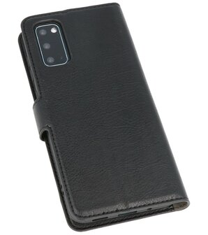 Luxe Portemonnee Hoesje voor Samsung Galaxy S20 Zwart