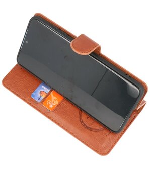 Luxe Portemonnee Hoesje voor Samsung Galaxy S20 Bruin