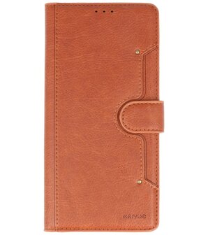 Luxe Portemonnee Hoesje voor Samsung Galaxy S20 Bruin