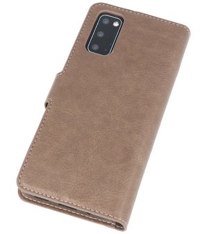 Luxe Portemonnee Hoesje voor Samsung Galaxy S20 Grijs