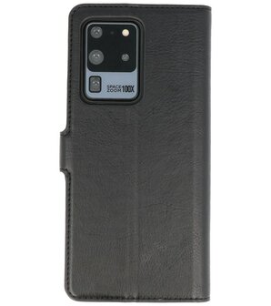 Luxe Portemonnee Hoesje voor Samsung Galaxy S20 Ultra Zwart