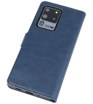 Luxe Portemonnee Hoesje voor Samsung Galaxy S20 Ultra Navy