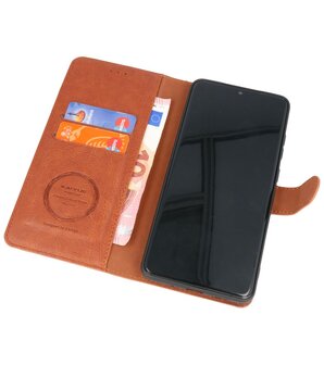 Luxe Portemonnee Hoesje voor Samsung Galaxy S20 Ultra Bruin