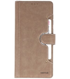 Luxe Portemonnee Hoesje voor Samsung Galaxy S20 Ultra Grijs