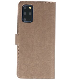 Luxe Portemonnee Hoesje voor Samsung Galaxy S20 Plus Grijs