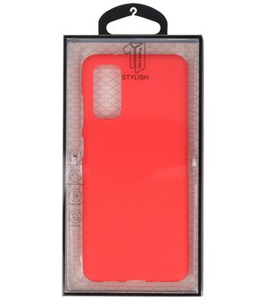 Color Telefoonhoesje voor Samsung Galaxy S20 Rood