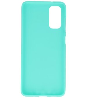 Color Telefoonhoesje voor Samsung Galaxy S20 Turquoise