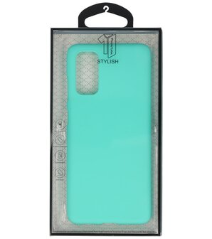 Color Telefoonhoesje voor Samsung Galaxy S20 Turquoise