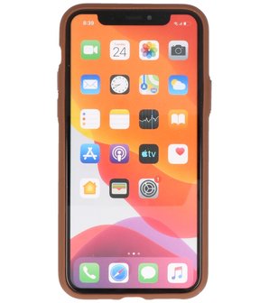 PULOKA Backcover Telefoonhoesje voor iPhone 11 Pro - Bruin