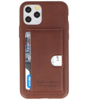 PULOKA Backcover Telefoonhoesje voor iPhone 11 Pro - Bruin