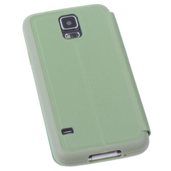 View Cover Groen Samsung Galaxy S5 Stand Case TPU Book-style