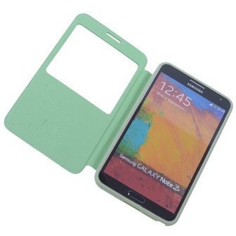 View Cover Pink Samsung Galaxy Note 3 Stand Case TPU Book-style